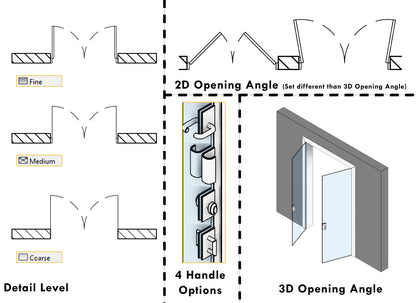 Revit Parametric Double Door - Glass 1