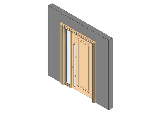 Revit Parametric Entrance Door - Traditional 1